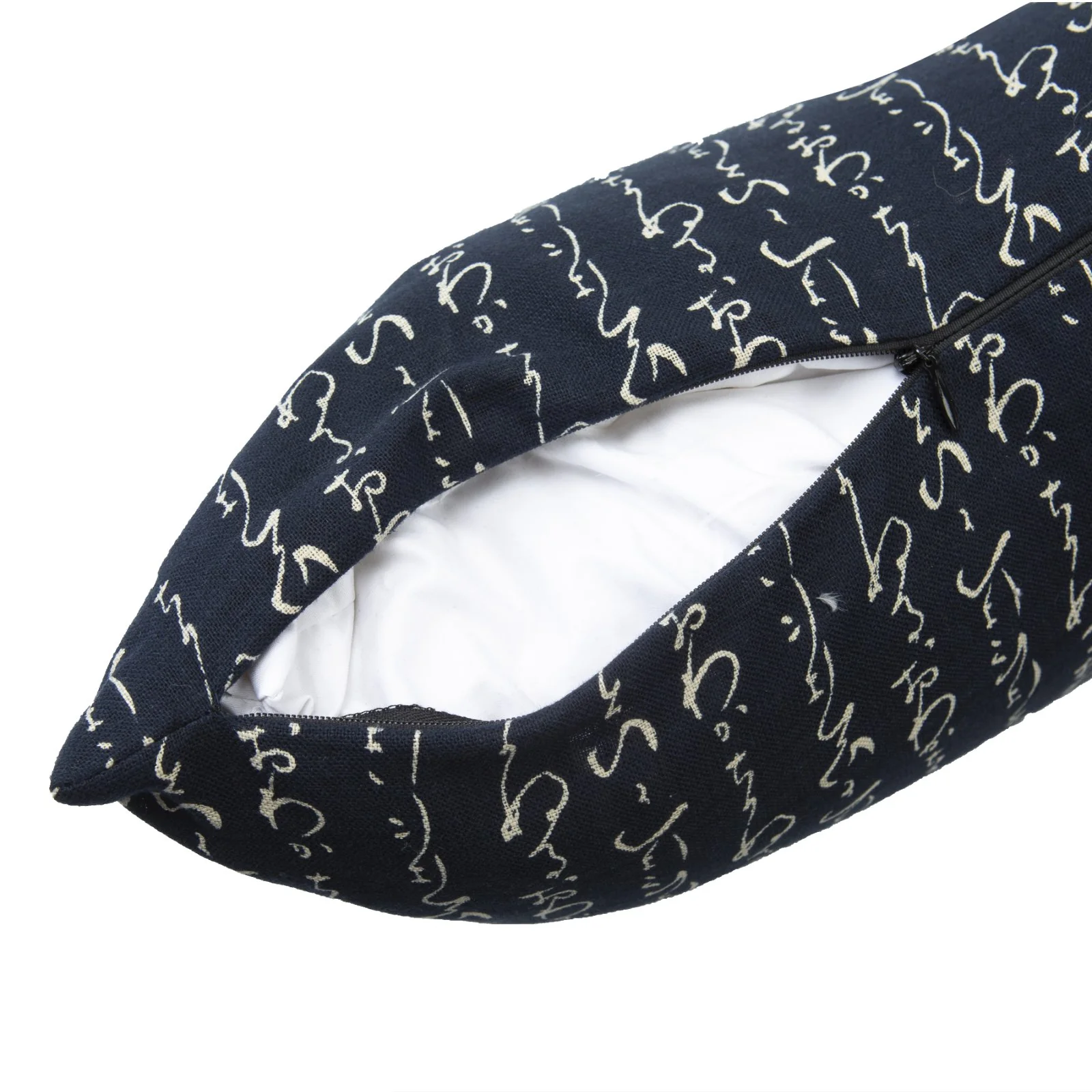 Kanji Navy Throw Pillow - Image 3