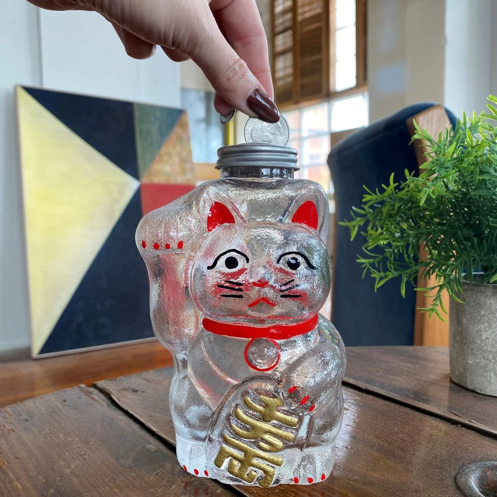 Glass Maneki Neko Jar - Image 9